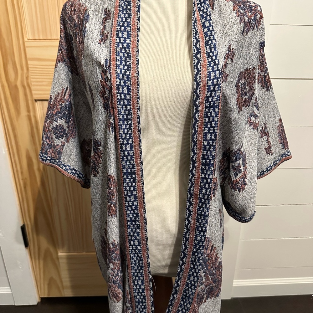Boho Patterned Kimono Cardigan